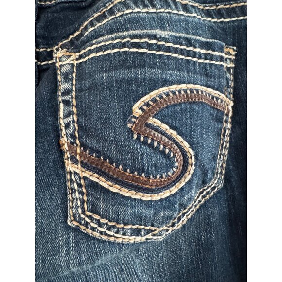 Silver Jeans Co. Suki Mid Rise Bootcut Jeans W29/L32 Stretch Denim Dark Wash - Picture 8 of 9